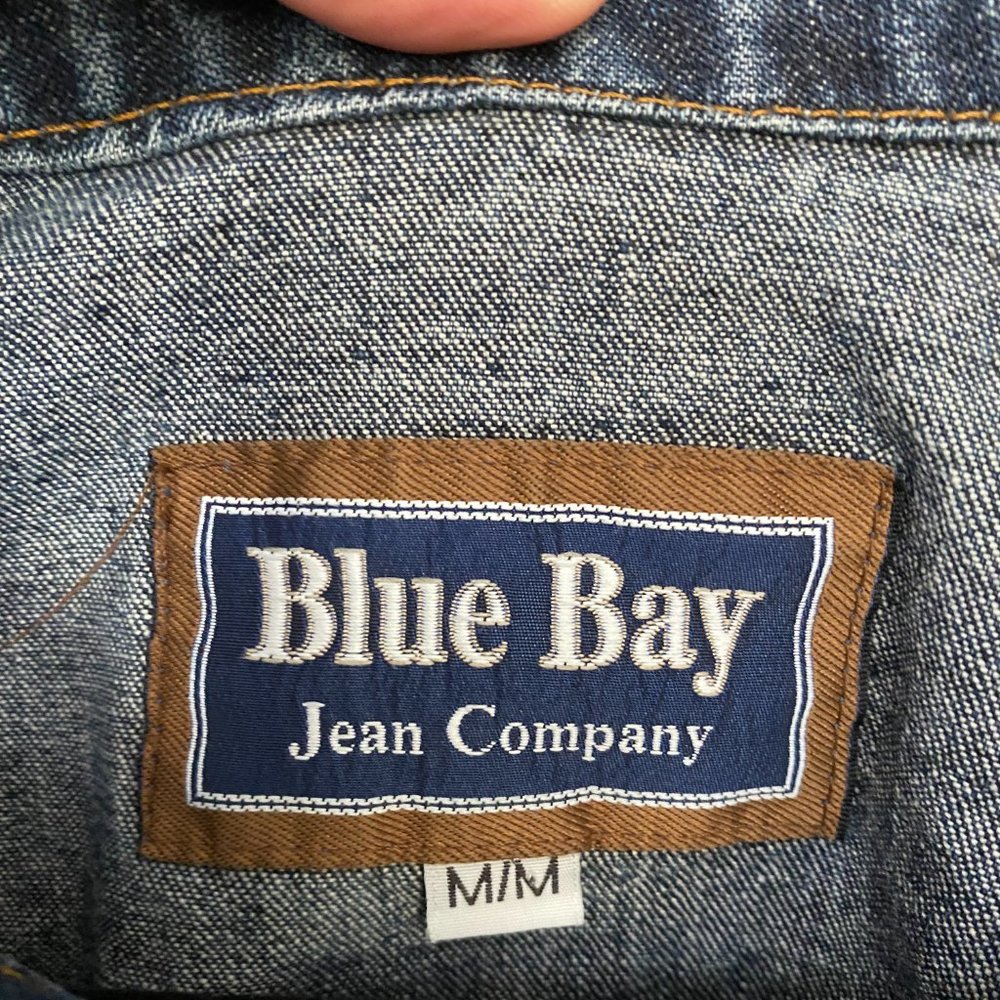 Blue Bay Jean Company Women's Denim Jacket Size Medium M Blue Jeans - Picture 6 of 6